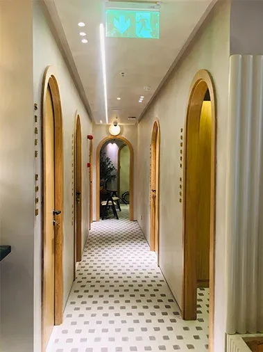 Arched interior corridor from a completed Contratec fit-out
